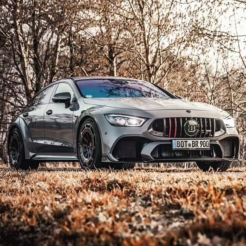 Комплект широкого кузова Runde из углеродного волокна для Mercedes Benz X290 AMG GT43/GT63, обновление для Brabus Rocket 900, стиль, обвес, бампер