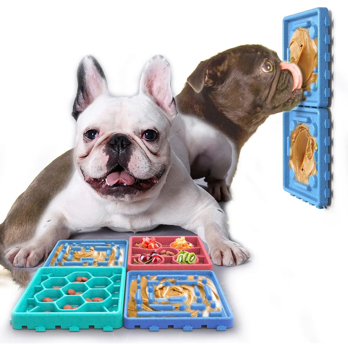 Dog Puzzle Feeder Toy Multi Functional Detachable Dogs Lick Mat With Suction Cup Food 2021 Puzzle Toy Dog Feeder
