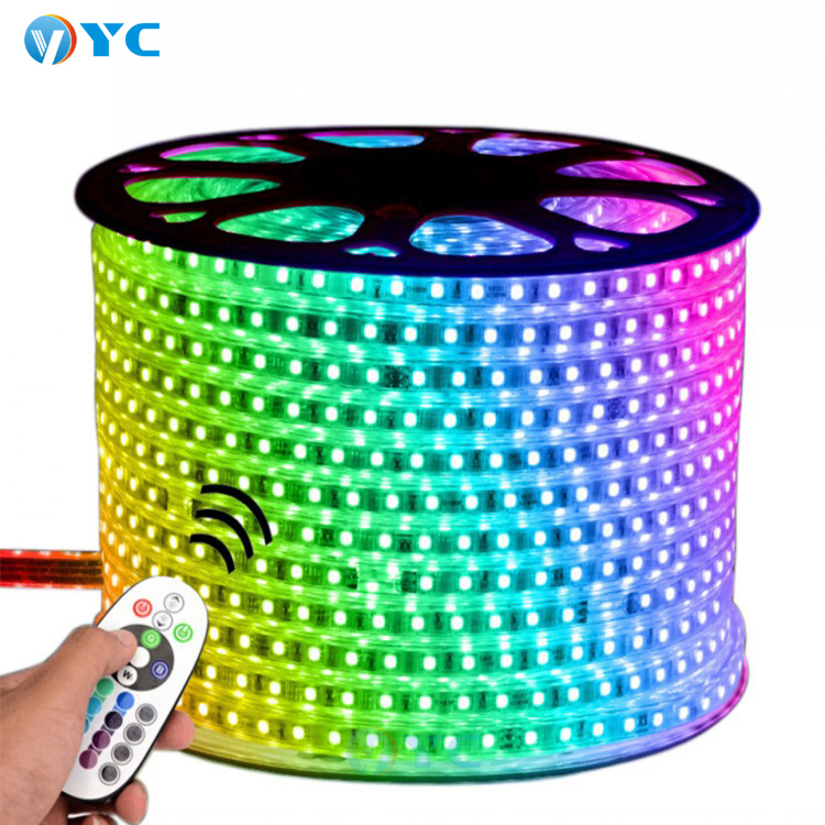 110V/220V 50M Neon Flex Outdoor Flexible 5050 SMD 100m RGB Waterproof Led Strip/Led Strip Lights/Led Light Strip