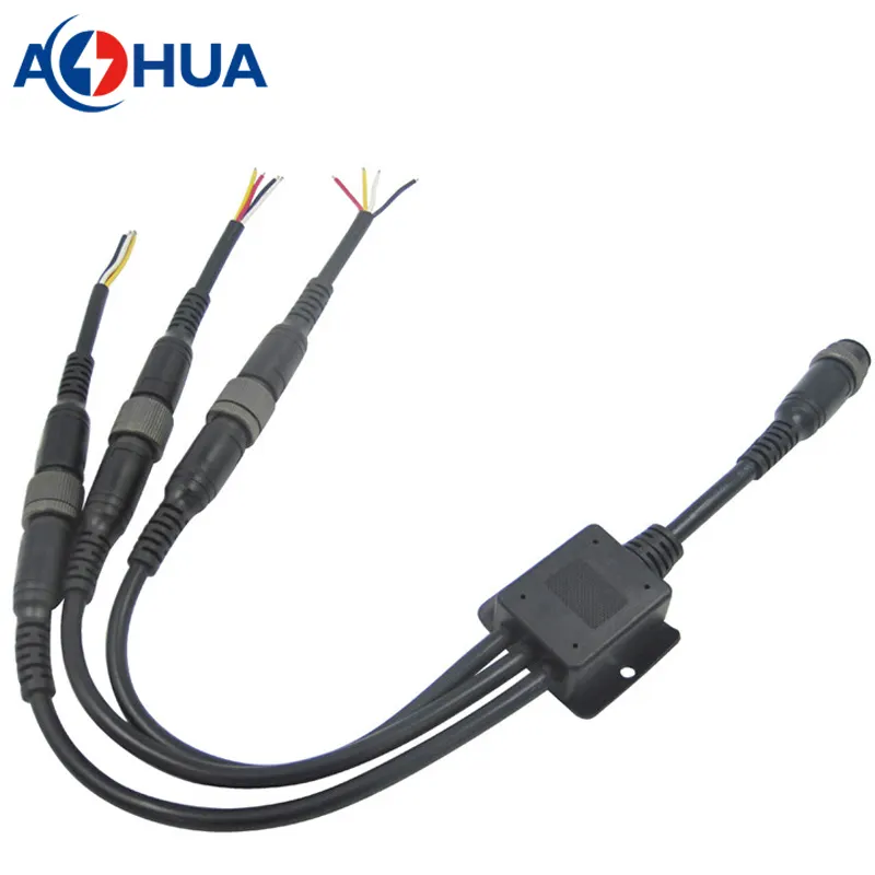 Customized Wire Harness Male Female IP65 IP67 Y Type Waterproof Connector For Electrical System