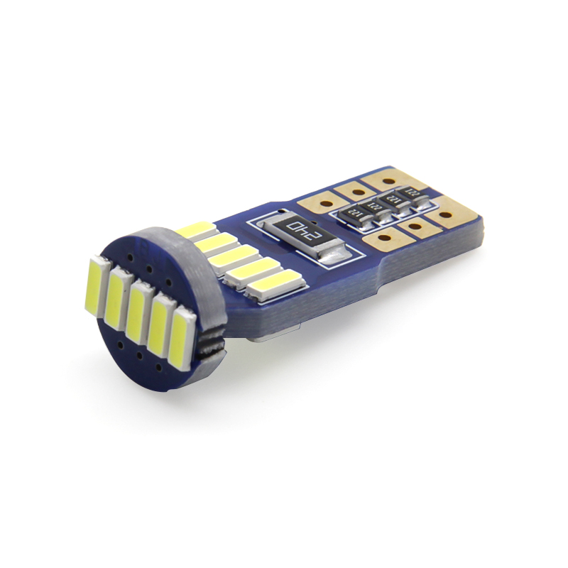Top Seller High Lumen T10 4014 15 SMD Led Auto Wedge Bulb 10-30V 2W W5W 194 501 Error Free Car Dome Lamp License PLate Light