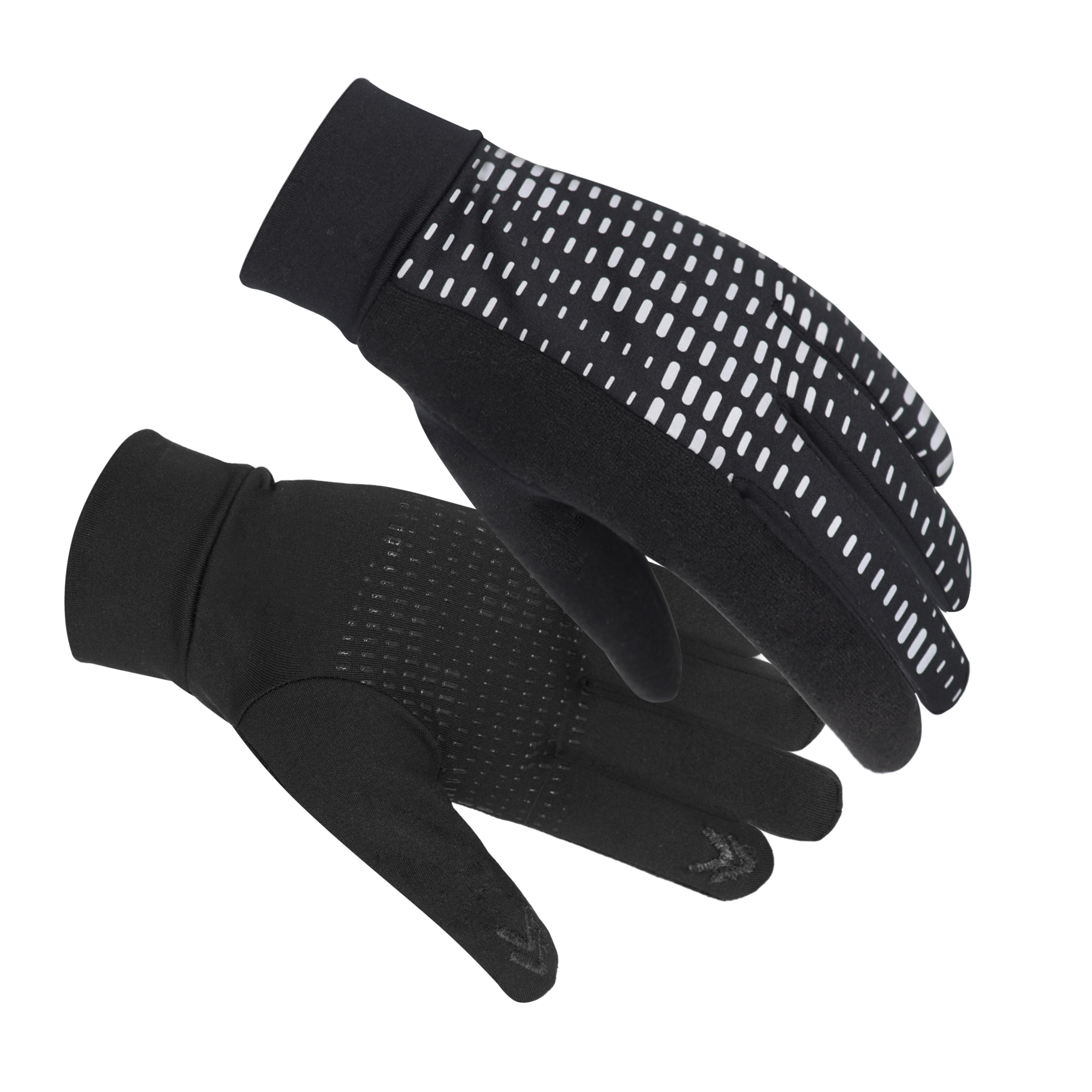 factory cheap Conductive embroidery screen touch AntiSlip safty winter running gloves