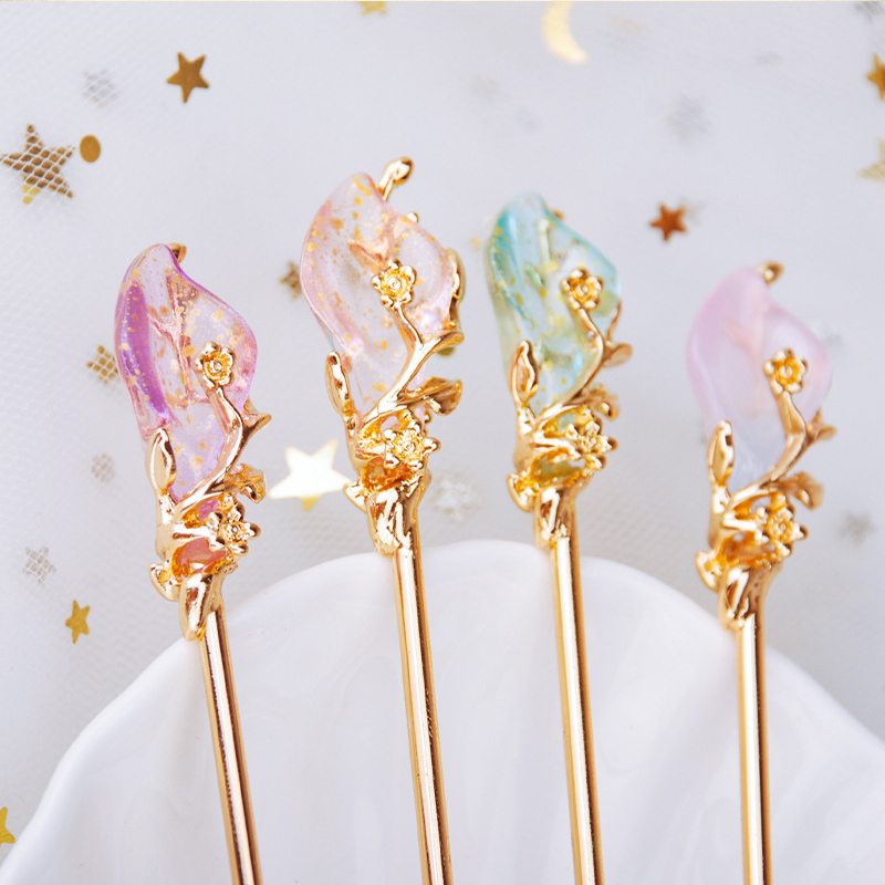 Vintage Chinese Style Women Metal Rhinestone Hair Stick Hair Chopsticks Hairpin Woman Jewelry Hair Clip Accessories