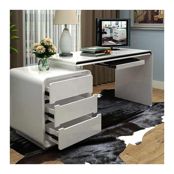 New design office desk furniture with drawers staff computer office desk one seater table for CEO boss
