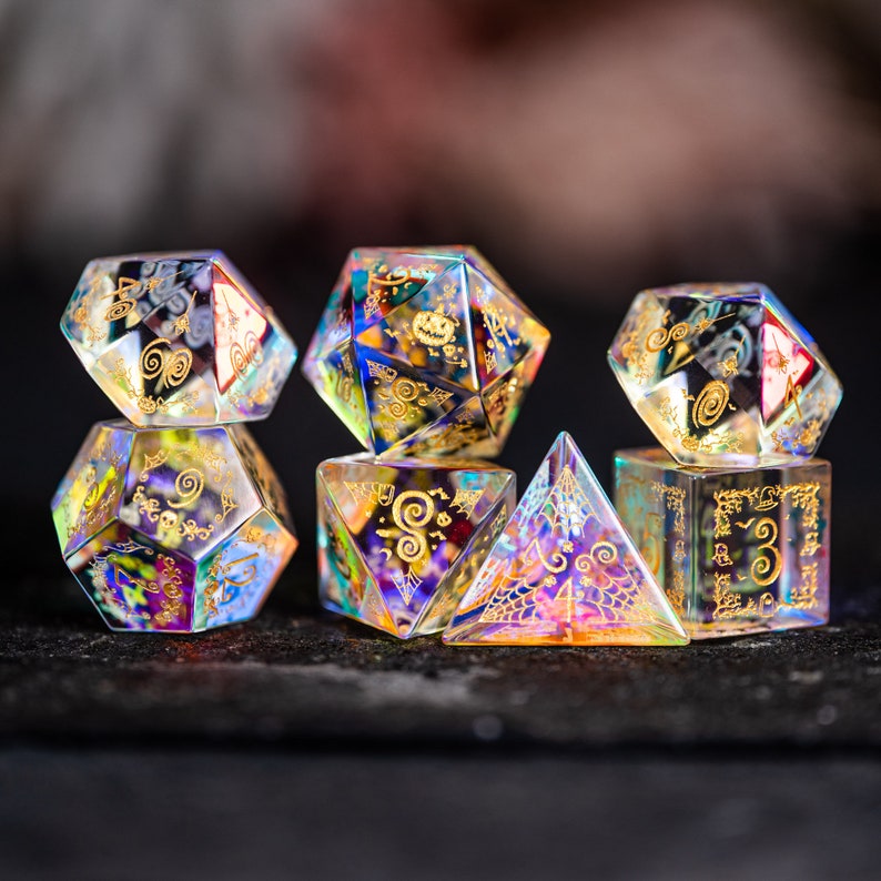 Прозрачные многогранные игральные кости на заказ D20