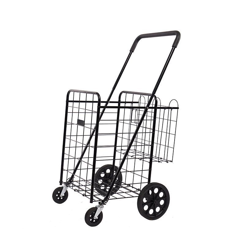 High Quality Portable Folding steel wire shopping cart  Custom Luggage Cart OEM compact folding luggage cart