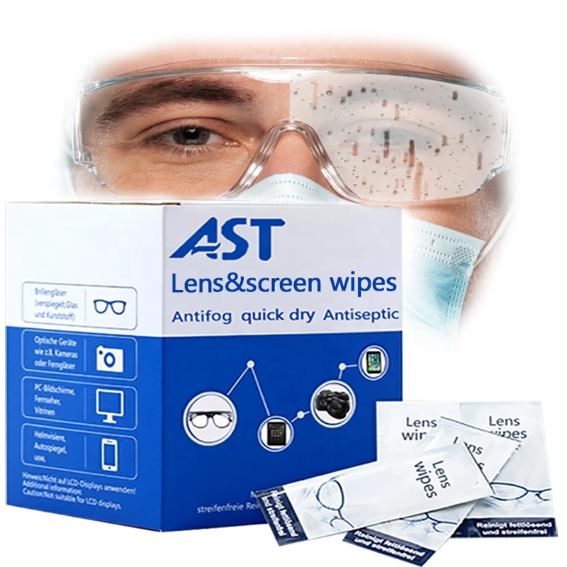 OEM Individually Packed Anti-fog Lens Wipes Glasses Cleaning Wipes Screen Cleaning Wipes