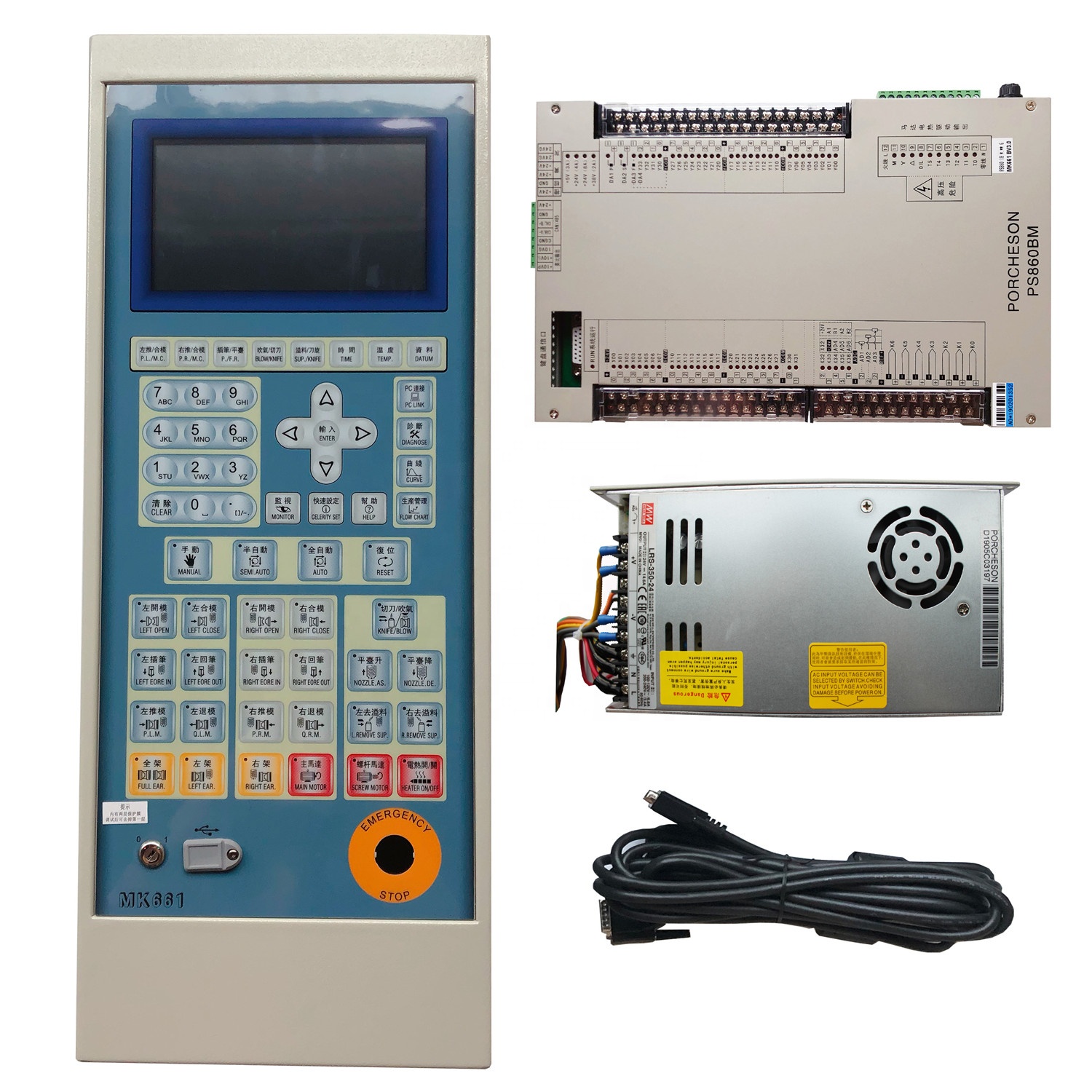Новая и оригинальная система управления PORCHESON PS860BM + MK661, контроллер, ПЛК для выдувной машины