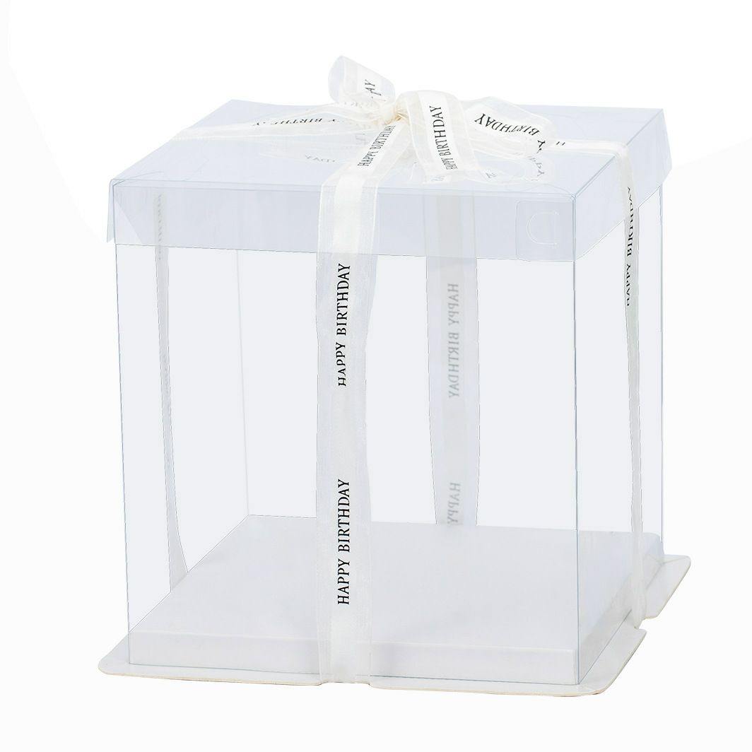 Cube Gift Acetate Box Transparent PET Cake Packaging Crytal Clear Vinyl PVC Box Packaging Plastic Boxes