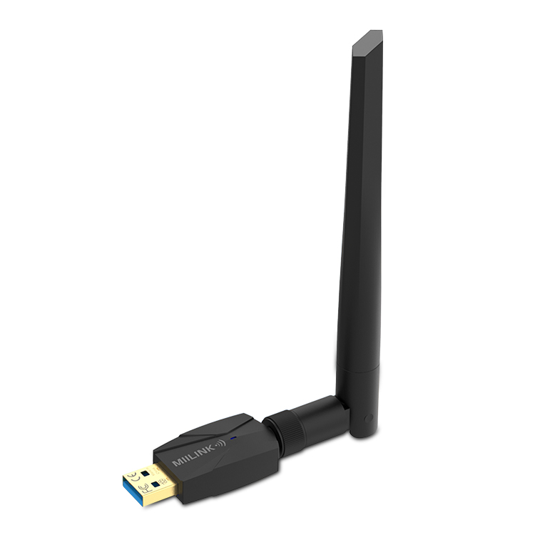 Двухдиапазонный WiFi-ключ 2,4 ГГц/5 ГГц Беспроводной USB-адаптер Антенна сетевая LAN-карта для ПК/ТВ спутникового ресивера