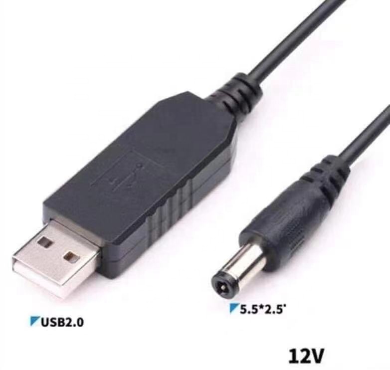 USB-кабель для усилителя маршрутизатора, повышающий кабель, от 5 В до 9 В постоянного тока, 12 В, 5,5x2,1 мм, оптовая продажа