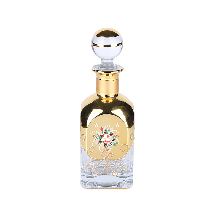 2021 Wholesale Custom Vintage Gold Essential Oil Amber Portable Empty Glass Bottle
