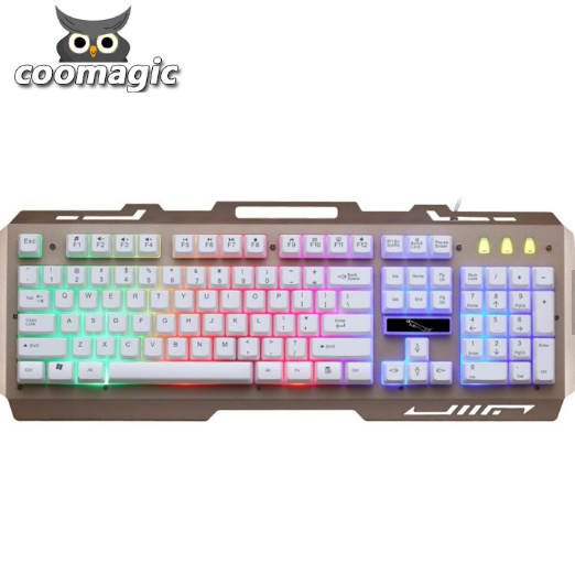 Игровая клавиатура RGB teclado, клавиатура, проводная usb-клавиатура для ноутбука, эргономичная светодиодная компьютерная клавиатура для ПК