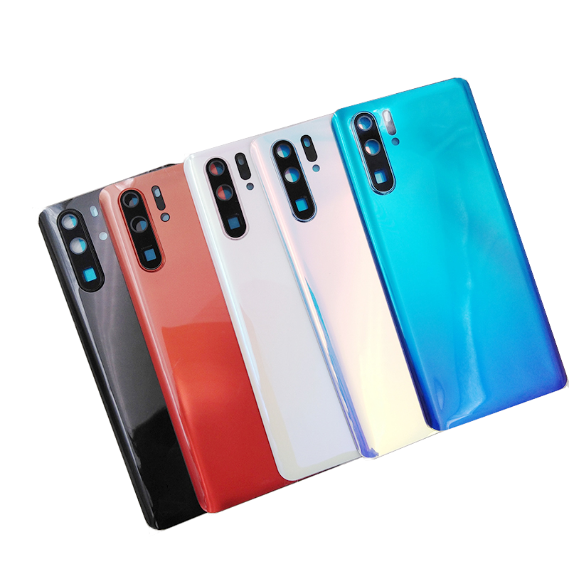 Стеклянная Крышка батарейного отсека, сменная задняя крышка для Huawei P30 P30 Pro с рамкой для объектива камеры