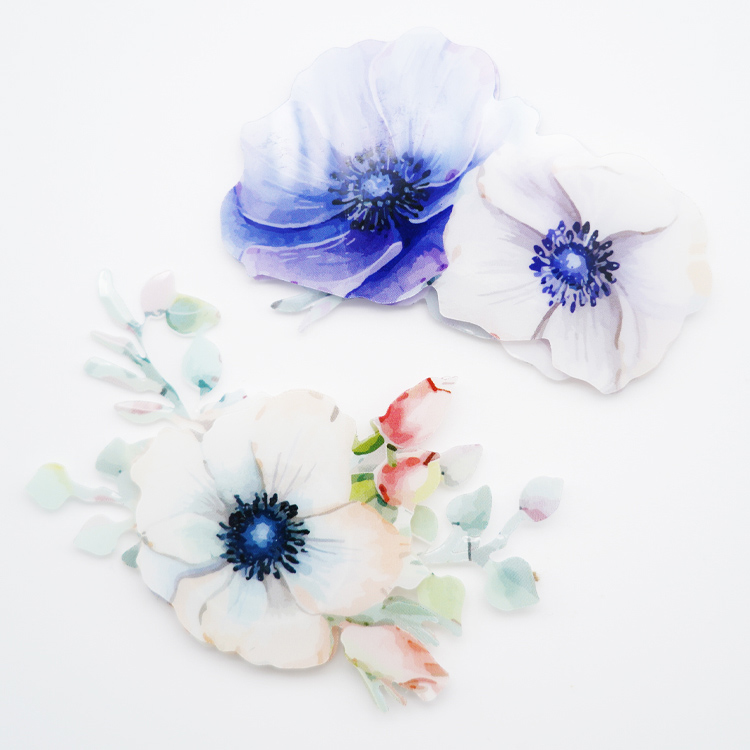 Hot Selling Custom Logo Decorative Cute Wallpaper 3D Flower Wall Sticker Hologram Sticker