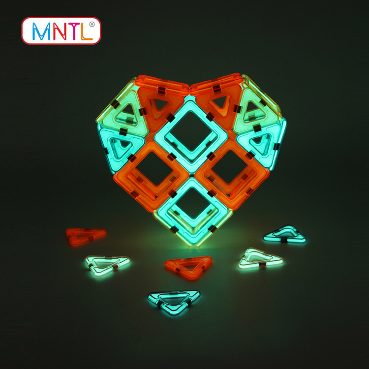 MNTL светящиеся 56 шт. Магнитная строительные блоки Развивающие игрушки для малышей