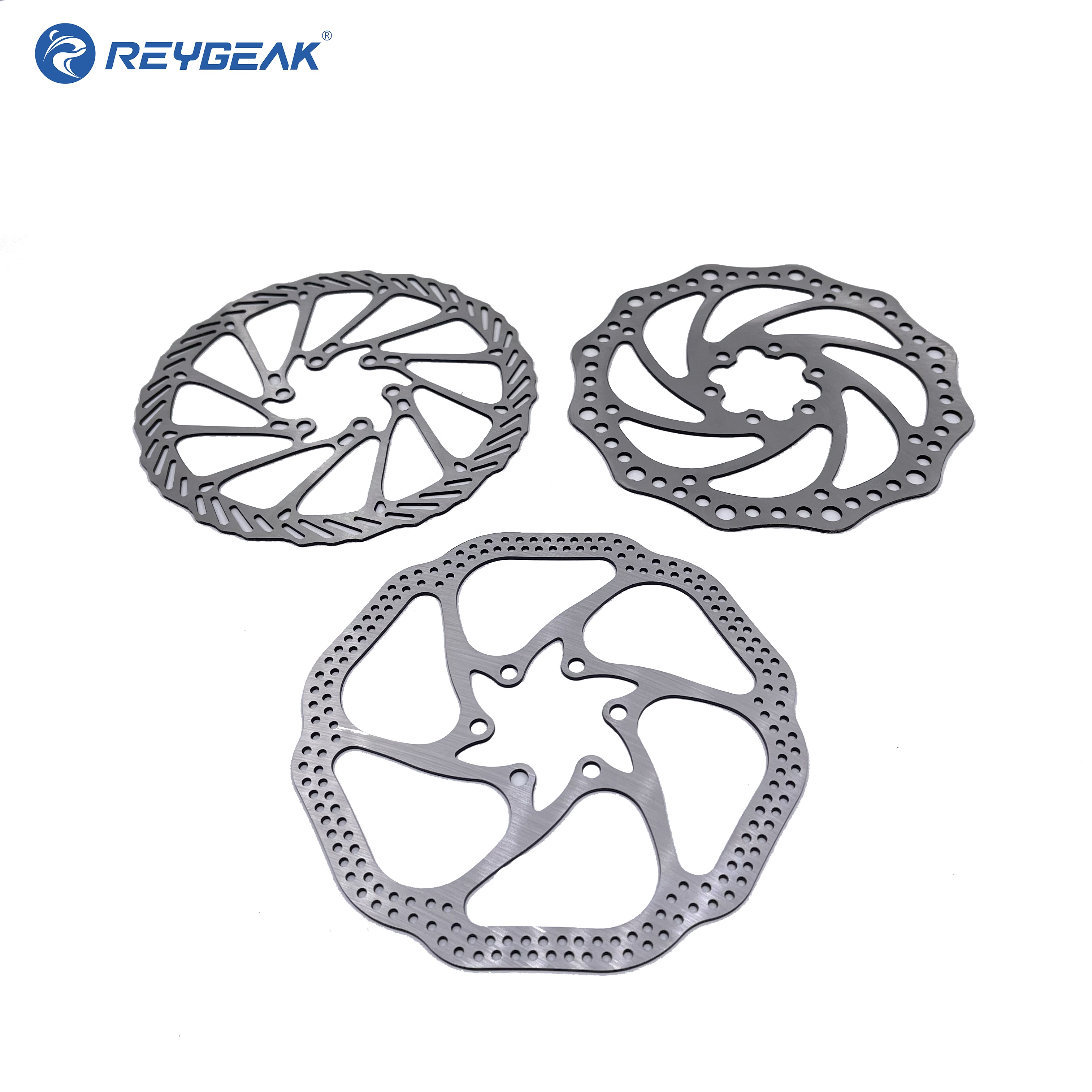 REYGEAK 160mm Bicycle Stainless Steel Disc Brake Rainproof Cycling Disc Brakes Kit Riding Brake Pad Accessories