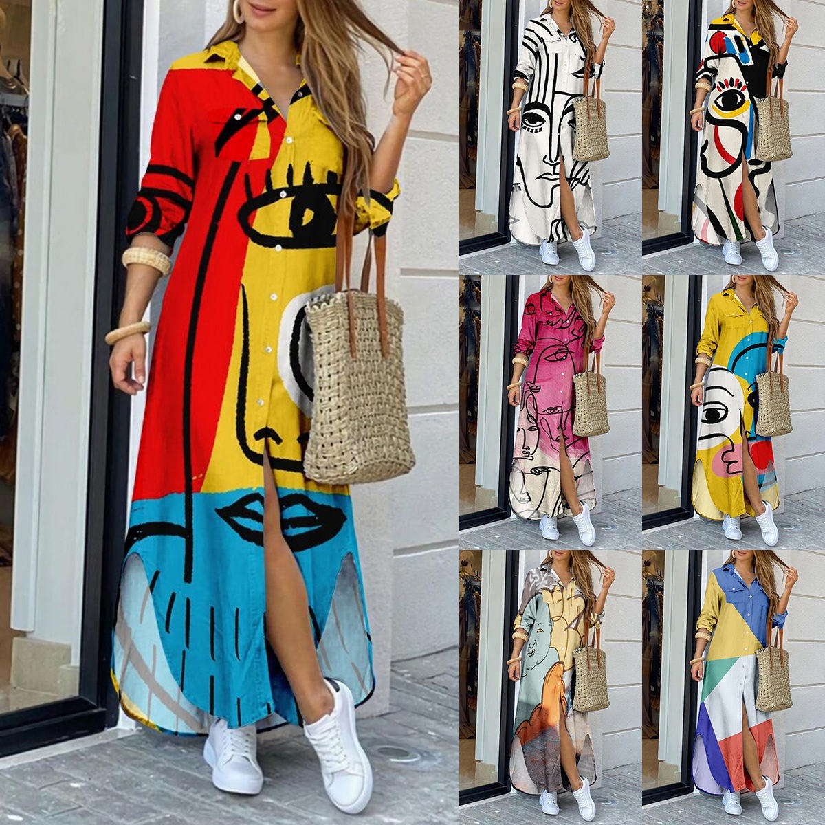 TW Women's Clothing Plus Size Lady Casual Dress Low Moq Women Long Dresses