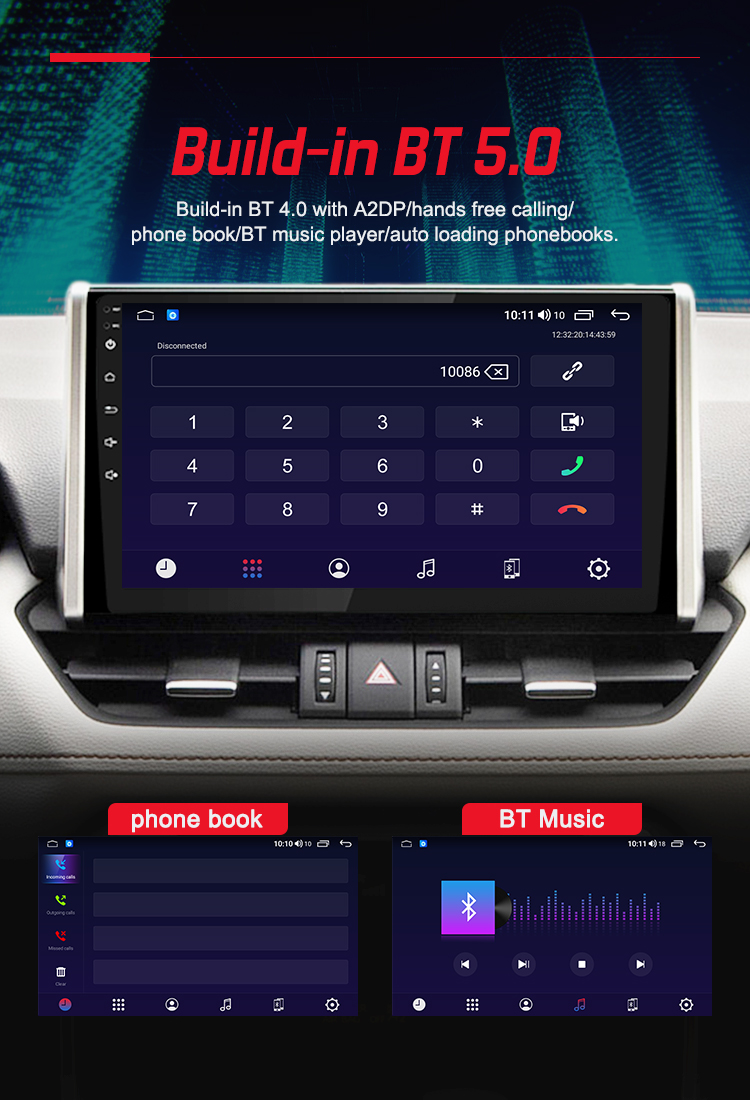 Wholesale Android 10 Car multimedia player with 4+64GB wireless carplay 9inch 10inch universal Android car video