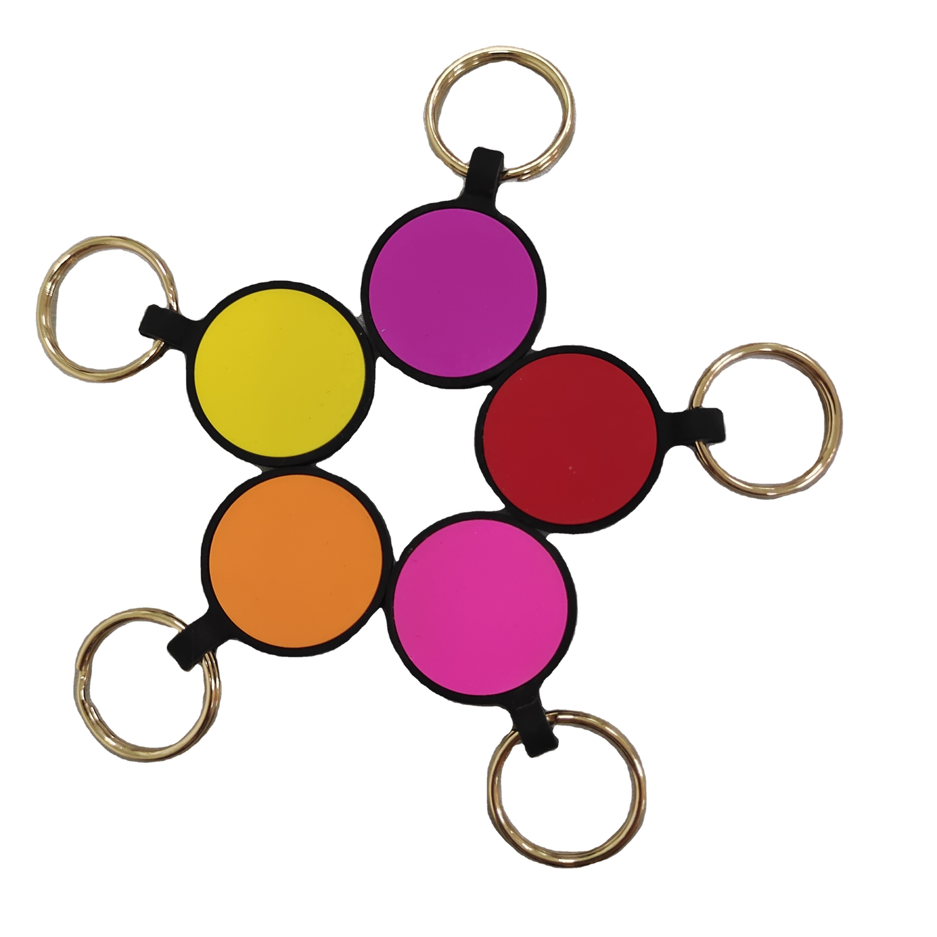 Best selling Customized Round Silicone Pet ID Tags Waterproof ID Tags for Outdoor Sports