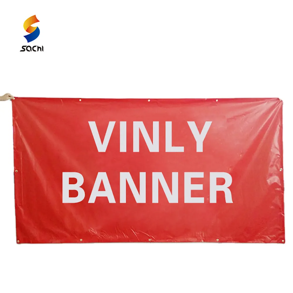 Outdoor Custom Personalised Large Format Pvc Vertical Advertising Banner Promotional Logo Printing 13oz Vinyl Business Banner