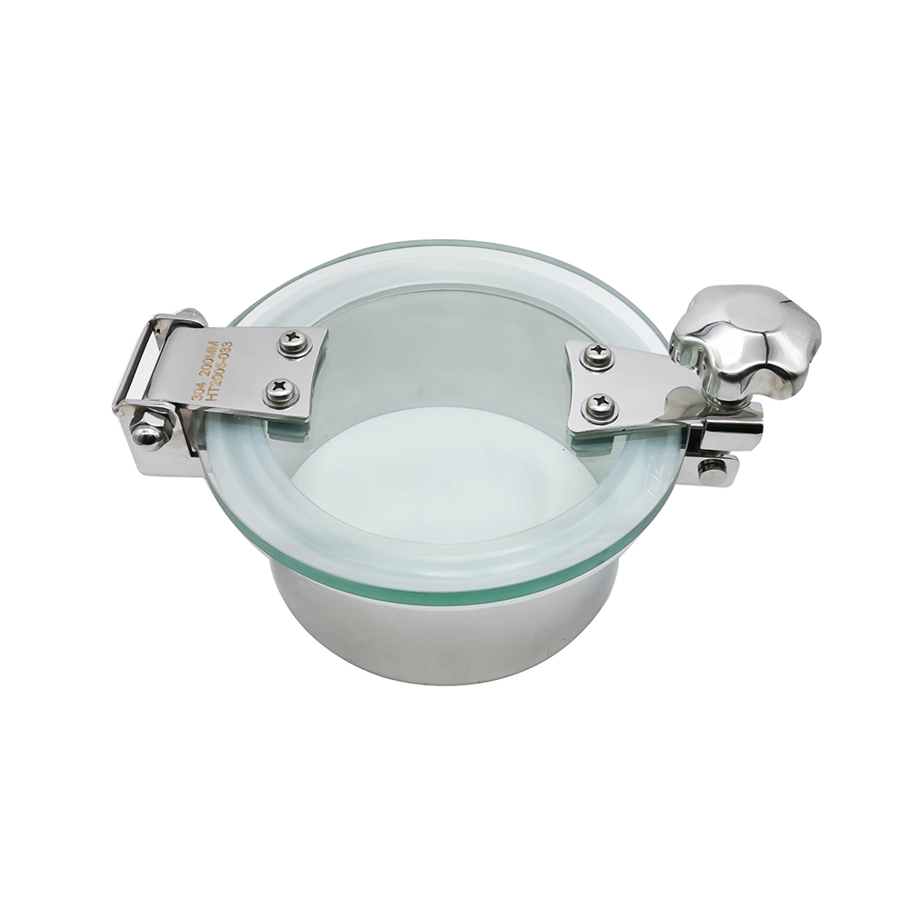 Stainless Steel Sanitary Full Sight Glass Manhole Cover without pressure