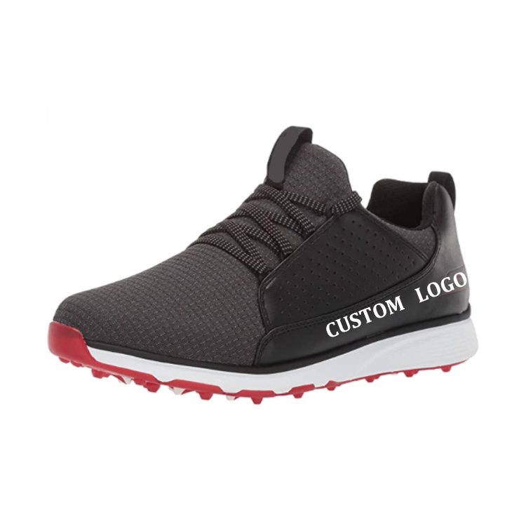 Men's Golf Shoes Leather Material Breathable Wear-resistant Can Be Customized Logo