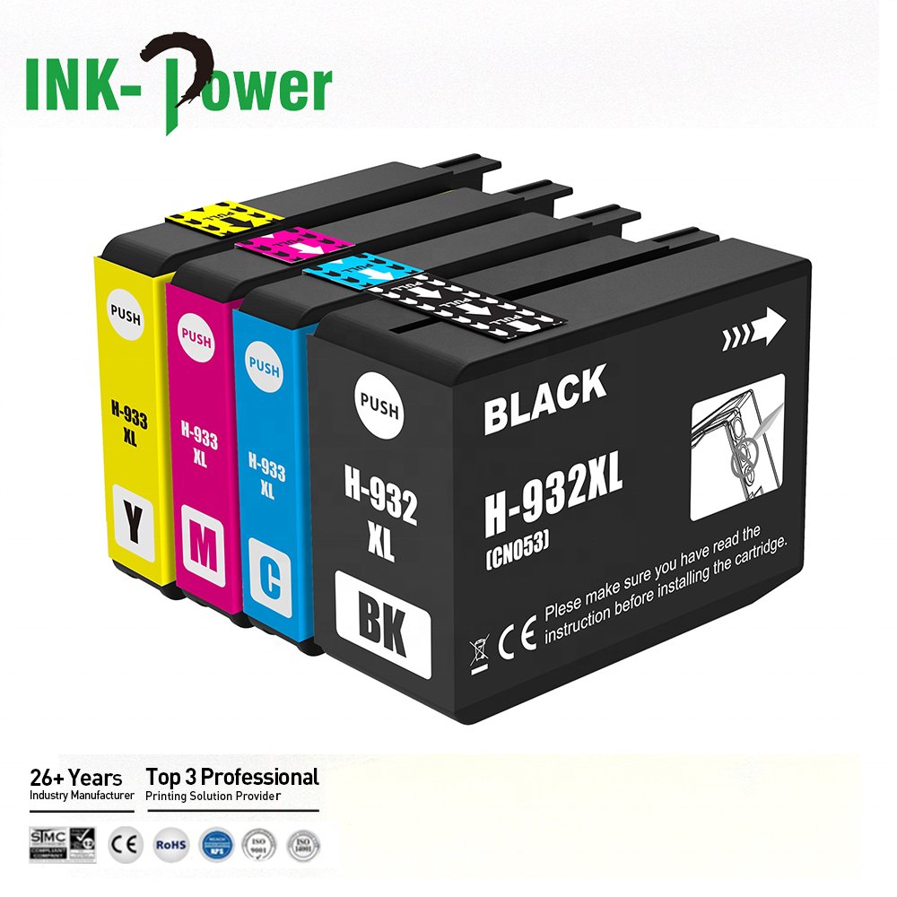 INK-мощность 932 933 XL 932XL 933XL Премиум Совместимость Цветной струйный картридж с чернилами для принтера HP Officejet Pro 7610 7612 для HP933 принтер