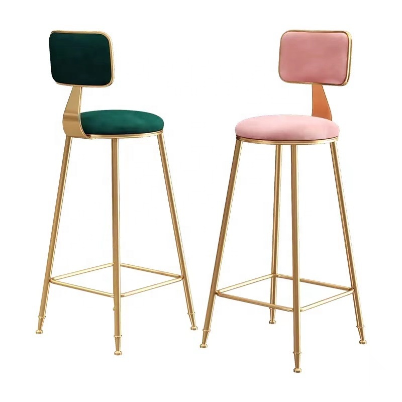 Bar chair Nordic high chair light luxury bar high foot