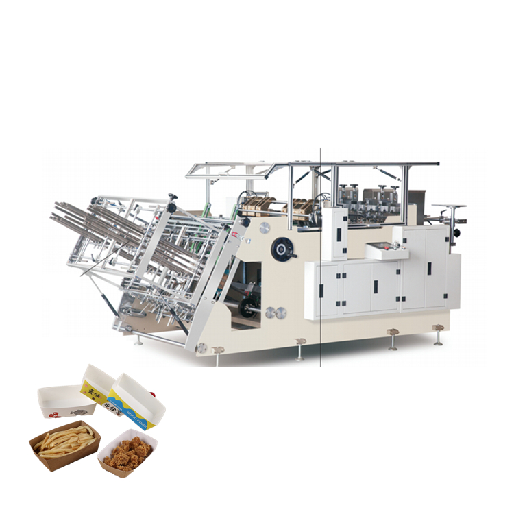 High precision corrugated paper lunch box making forming cold fold glue three-dimensional box machine