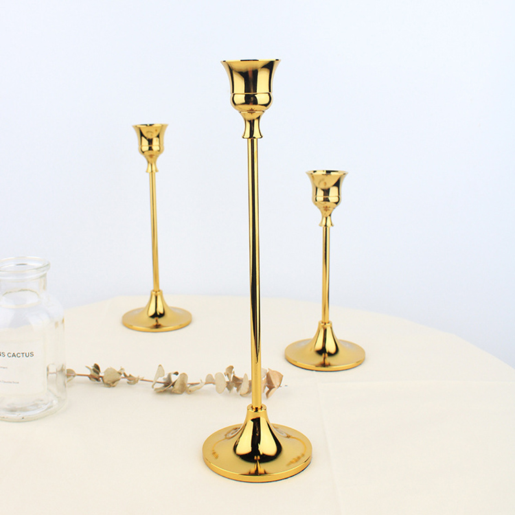 Fashion Festival Candlestick Trading Bible Melted Holder Abstract Black Faux Brass Taper Candle Holder