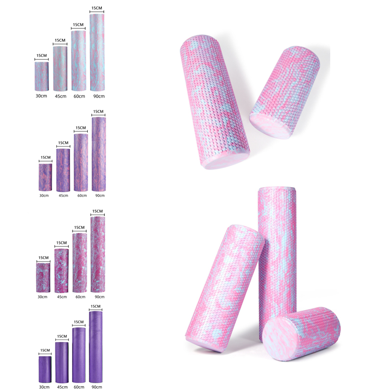 Wholesale Soft 33cm 45cm Length High Density Foot Massage Roller Yoga Form Roller Factory Pink Foam Rollers for Massage