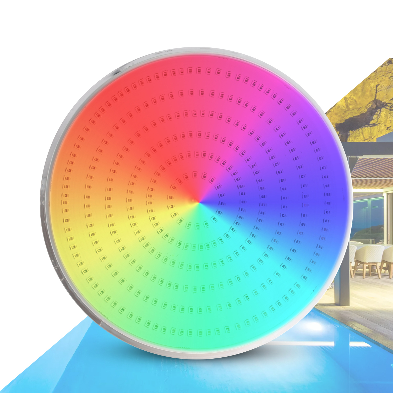 ABS lamp body multi-color RGB 12V 42W waterproof IP68 led swimming pool light for swimming pool