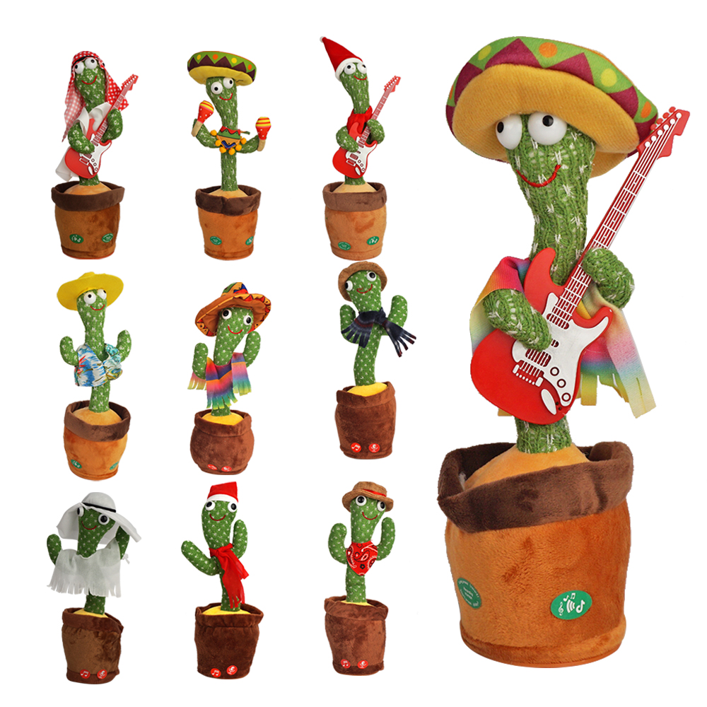 Talking Cactus Dancing Toys Speaking Electronic Plush Toys Twisting Singing Dancer Talking cactus