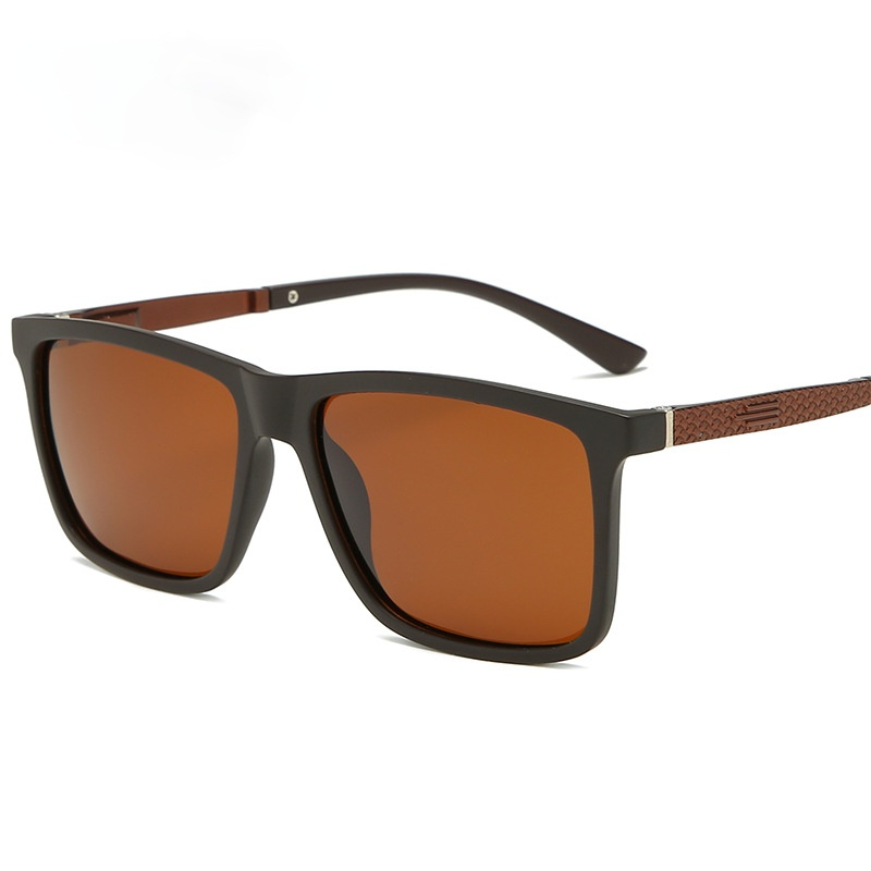 Classic Polarized Sunglasses Fashion Men's Aluminum Magnesium Leg Square Frame Night Vision Sunglasses Private Label