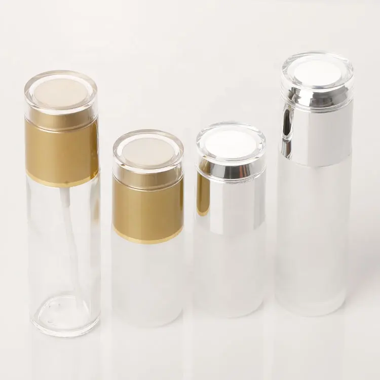 2020 Hot Sale Luxury Cosmetic Bottle Packaging Airless Serum Glass 20ml 30ml 50ml 60ml 80ml cosmetic glass lotion pump bottle