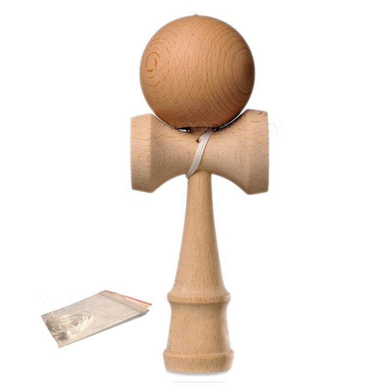 Custom Right-handed Type Unfinished Wooden Kendama With Extra String And Bead