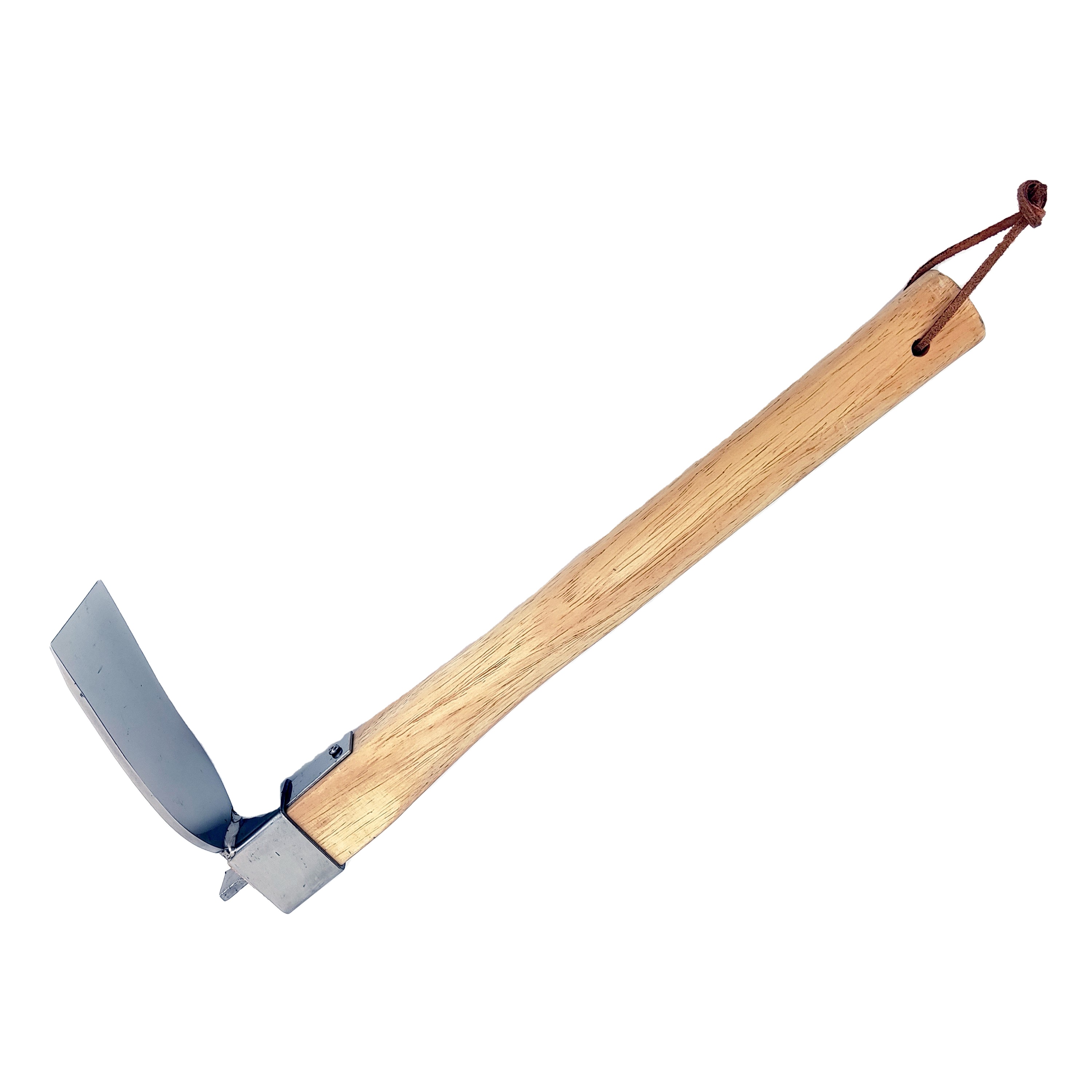 Small hoe with wooden handle steel farm tools agricultural outdoor vegetable gardening garden planting flowers weeding rake