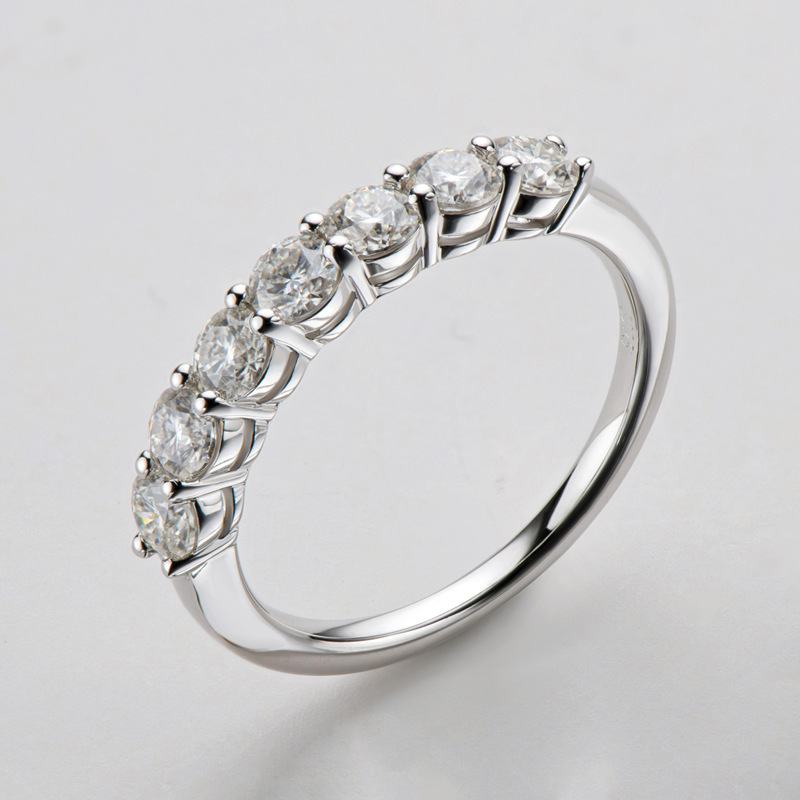 R.GEM. Оптовая продажа ювелирных изделий S925 серебро 18K Платиновое Покрытие D 0.1CT 3 мм бриллиантовое муассанитовое кольцо с сертификатом