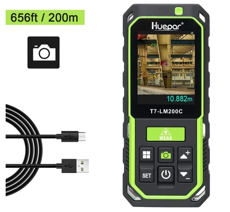 Лазерный дальномер HUEPAR LM200C с камерой увеличение 2X/4X, 17 режимов измерения
