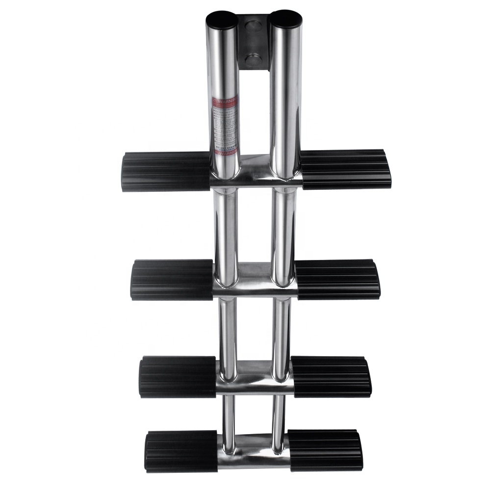Adjustable Transom Ladder Marine Boat Dive Ladder Flip-Up Telescoping Ladder