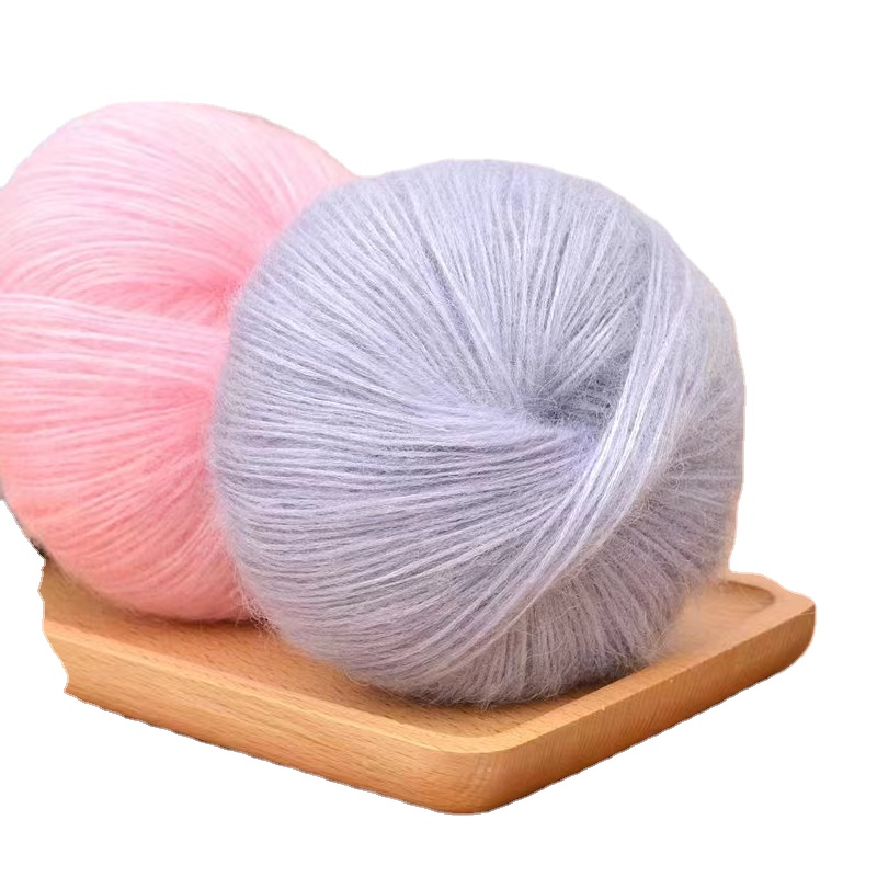 wholesale mohair wool yarns wholesale knitting crochet hand blended fancy yarn