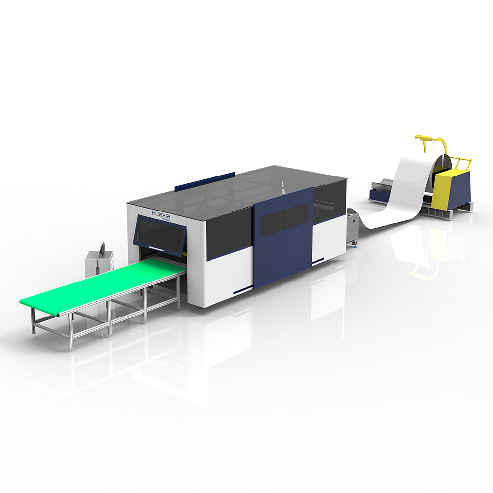 Huaxia Factory Sale 1500W 2000W Automatic Metal Coil Laser Cut High Precision CNC Fiber Laser Production Line