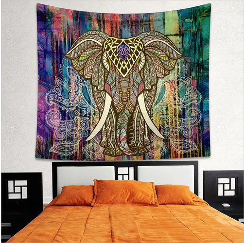 RTS AliExpress Elephant Wall Hanging Mandala Custom Tapestry