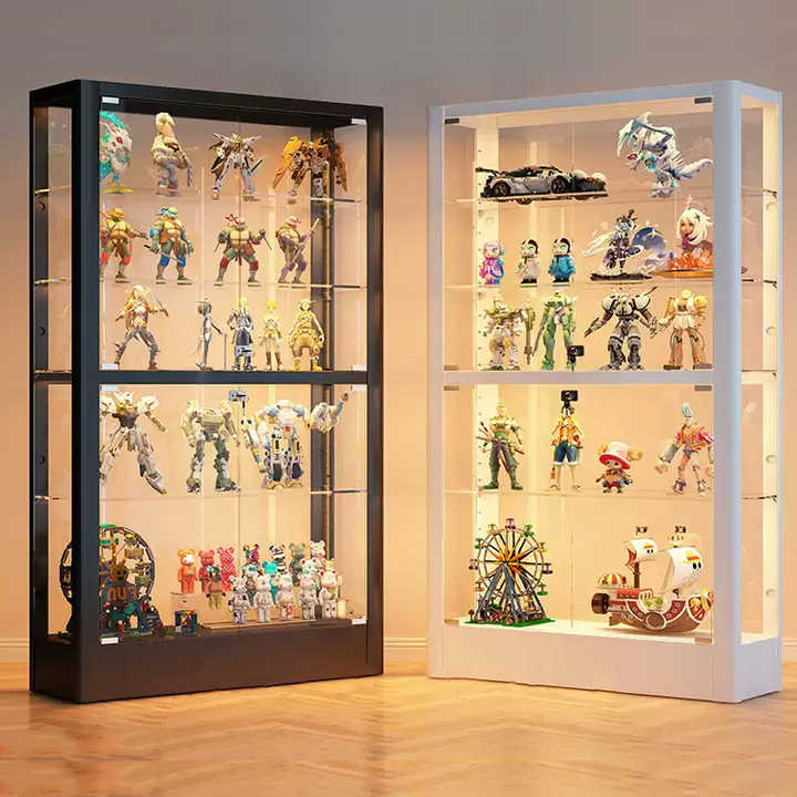Home Decor Storage Racks Sideboards Home Bar Glass Display cabinets Figures Toy Showcases And Display Cases With Led Light