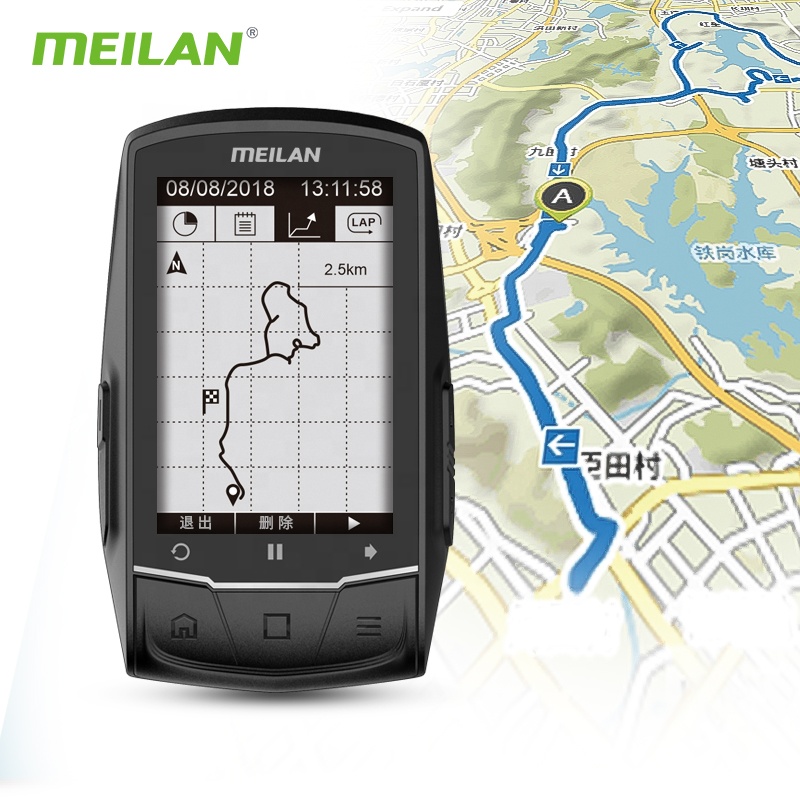 Meilan Finder GPS велосипедный компьютер 2,6 дюйма ЖК-дисплей высокой четкости Поддержка нескольких языков пульсометр/измеритель мощности велосипеда