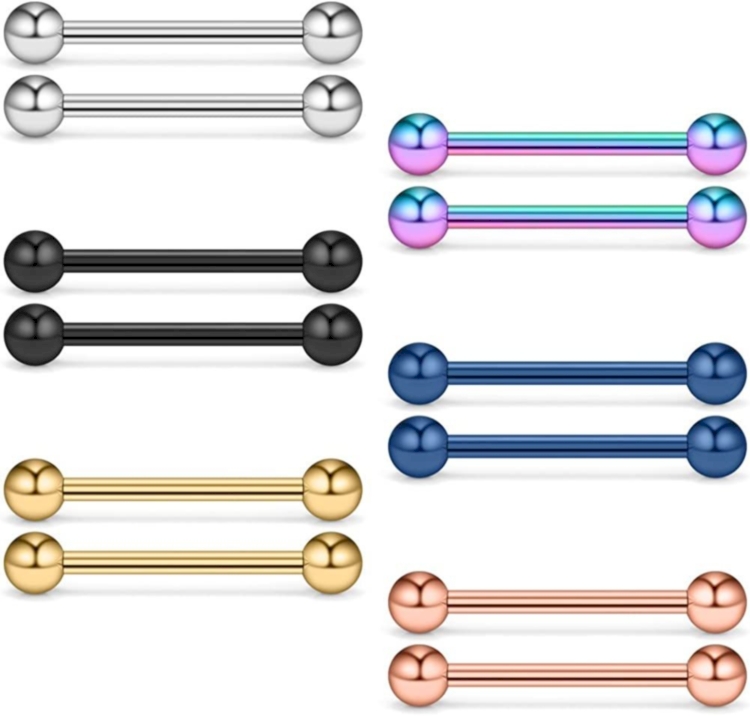 New Design Body Piercing Jewelry Wholesale Stainless Steel Unisex Tongue Piercing Jewelry