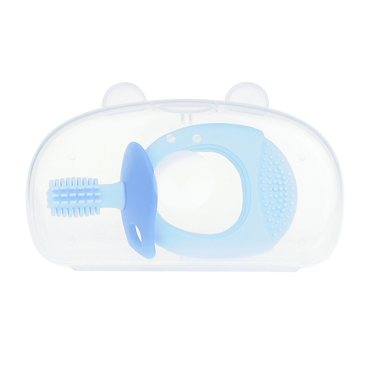 Baby toothbrush molar Rod baby teether0-1-2-3Year-Old silicone tooth training toothbrush children baby toothbrush factory