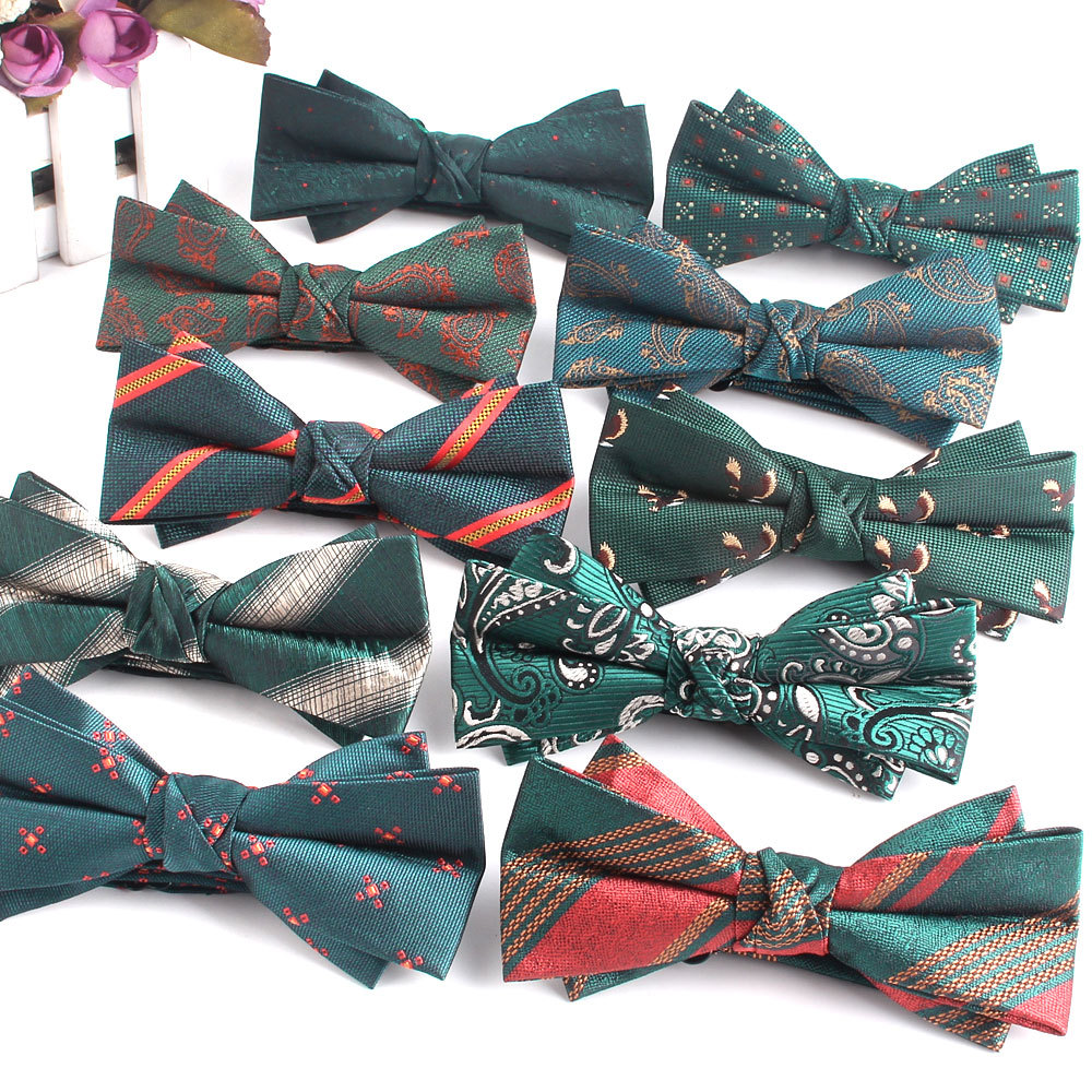 Custom Pre Tied Green Butterfly Mens Bowtie For Tuxedo Wedding Green Butterfly Bow Ties For Men Grooms