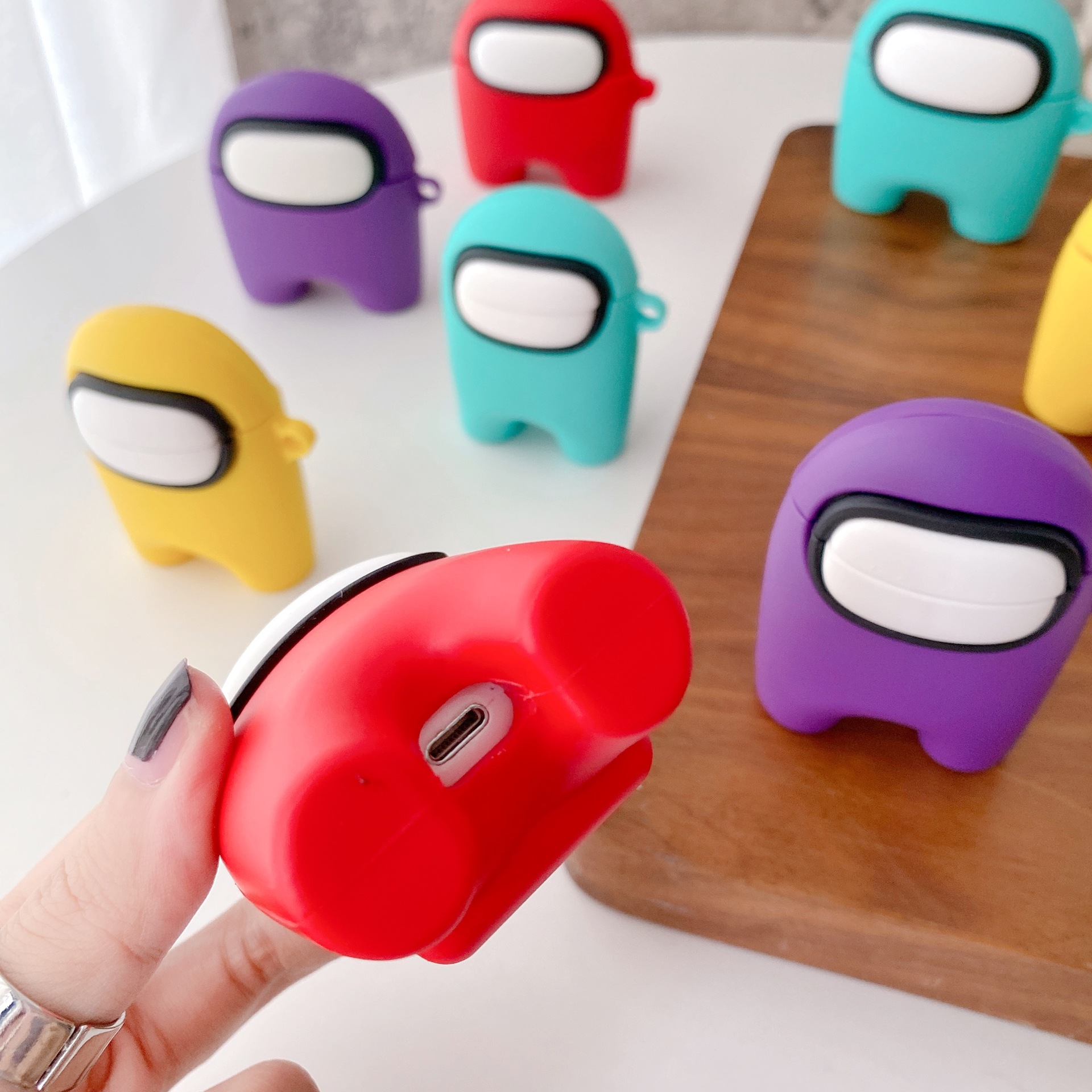 Горячая игра среди нас наушники чехол для Air pods Pro Чехол милый 3D Мягкий силиконовый чехол для наушников для Airpods чехол среди нас
